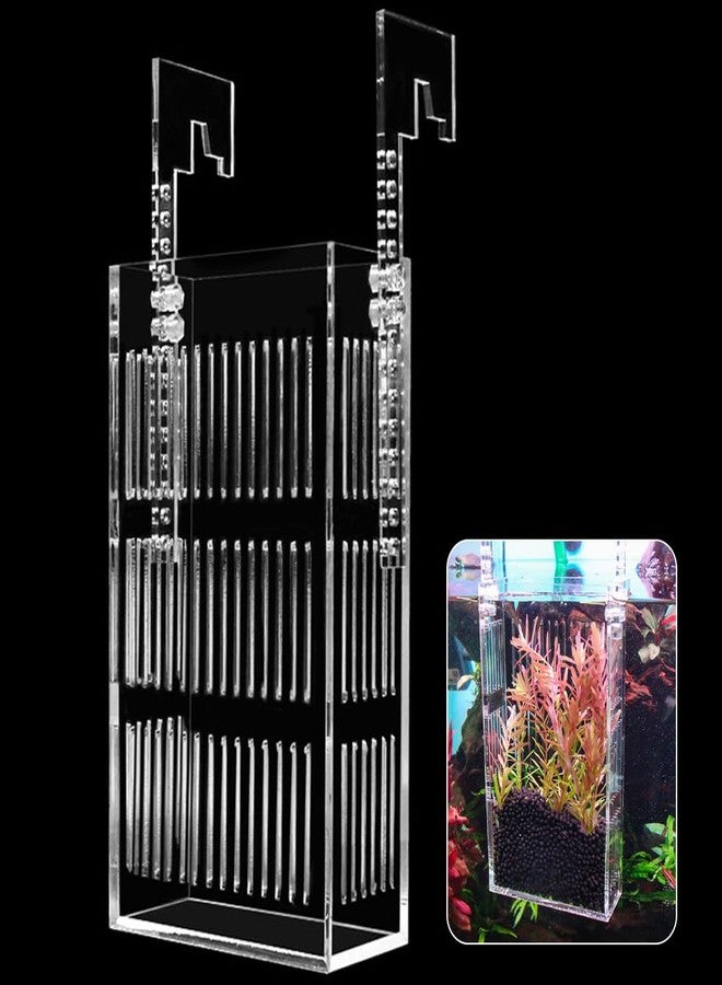 La La Pet®Adjustable Hanging Aquarium Plant Holder Acrylic Breeder Box for Fish Tank Transparent Hatching Incubator Box Isolation Box for Small Fish Small - Image 1